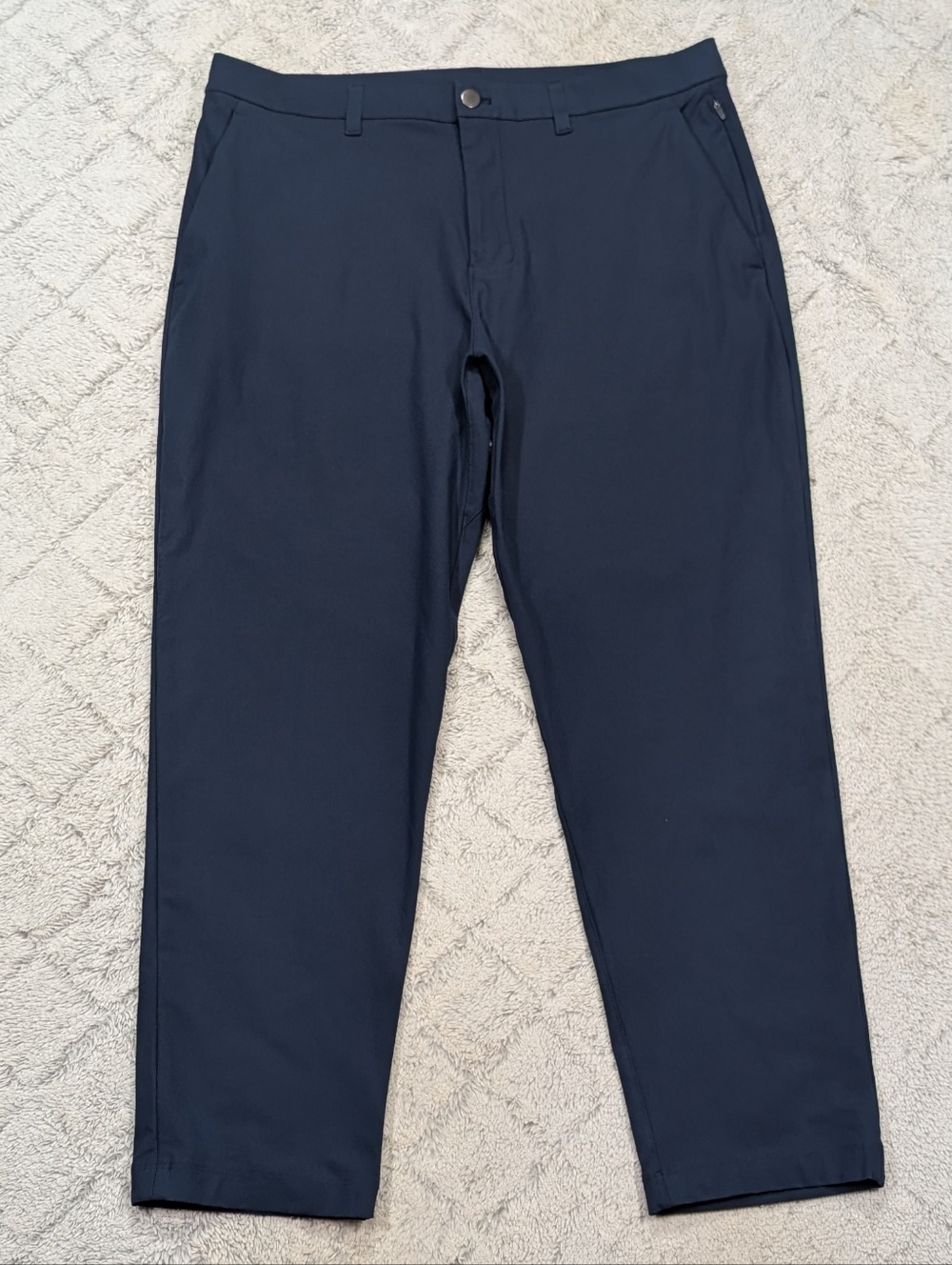 Lululemon Pants Mens 34x26 Blue Navy ABC Classic Fit Warpstreme Chino Trouser